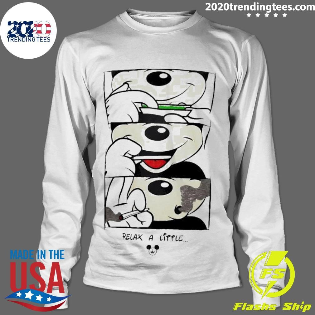 Top Mickey Mouse Relax A Little - Adult & Kids T-Shirts, Sweatshirts & Hoodies apparel design preview 4
