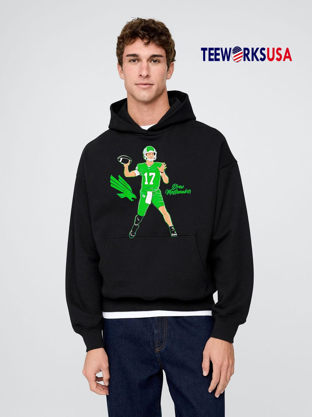 Top North Texas Football drew mestemaker superstar - Adult & Kids T-Shirts, Sweatshirts & Hoodies apparel design preview 2