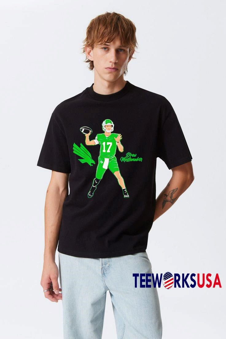 Top North Texas Football drew mestemaker superstar - Adult & Kids T-Shirts, Sweatshirts & Hoodies apparel design preview 3