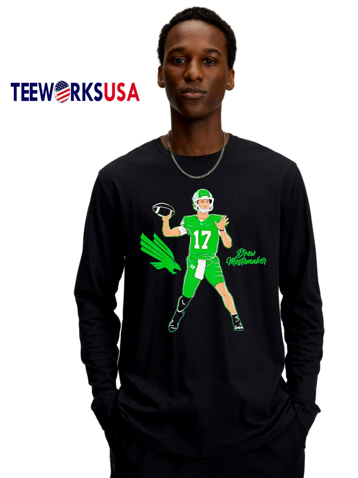 Top North Texas Football drew mestemaker superstar - Adult & Kids T-Shirts, Sweatshirts & Hoodies apparel design preview 4