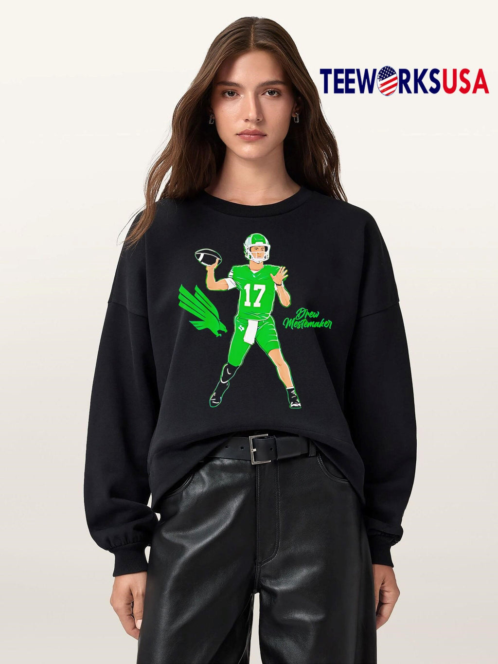 Top North Texas Football drew mestemaker superstar - Adult & Kids T-Shirts, Sweatshirts & Hoodies apparel design preview 5