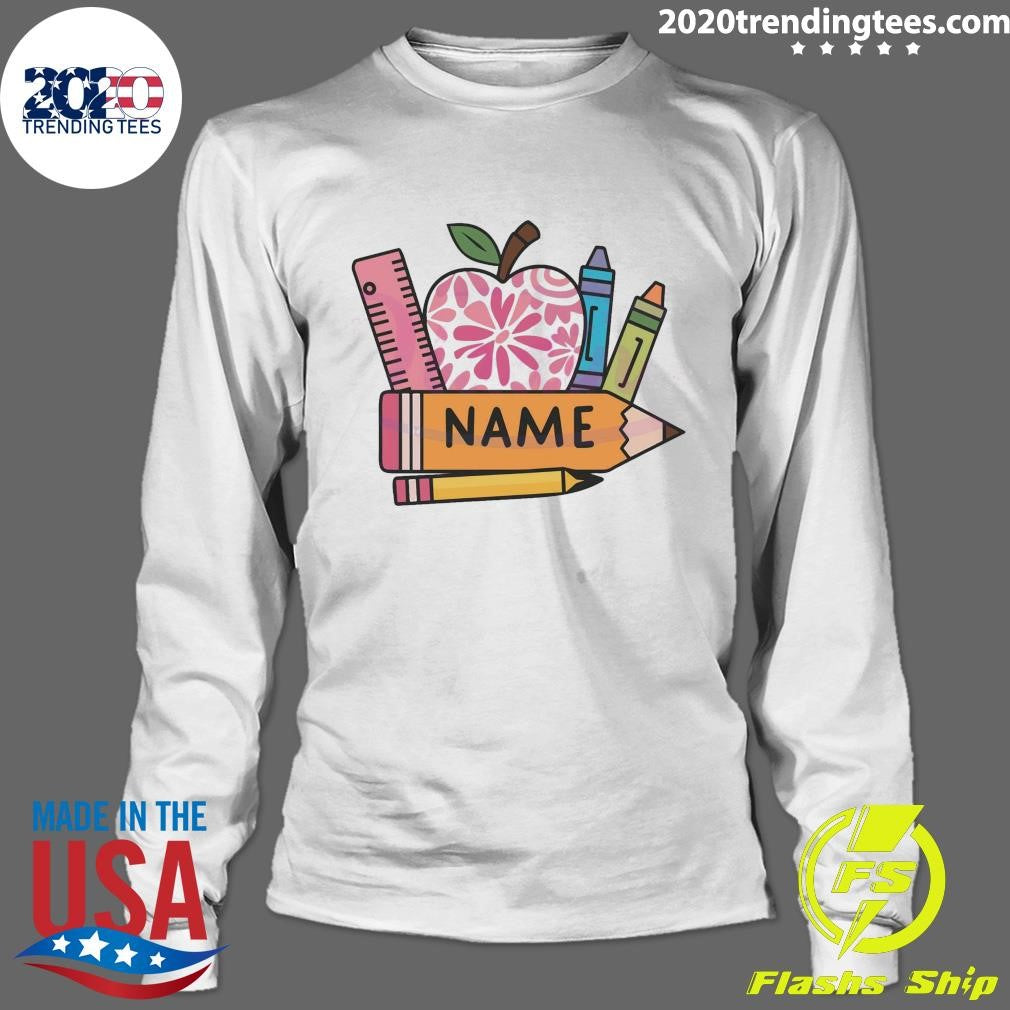 Top Personalized Name Kids Back To School - Adult & Kids T-Shirts, Sweatshirts & Hoodies apparel design preview 4