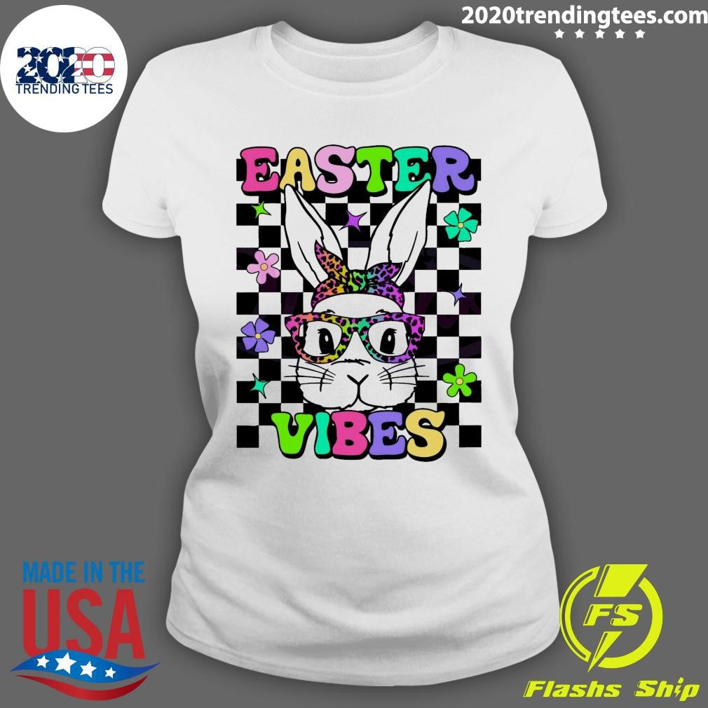 Top Retro Bunny Glasses Easter Vibes - Adult & Kids T-Shirts, Sweatshirts & Hoodies apparel design preview 3