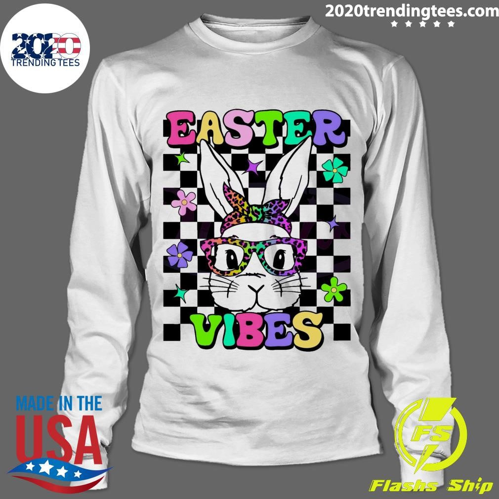 Top Retro Bunny Glasses Easter Vibes - Adult & Kids T-Shirts, Sweatshirts & Hoodies apparel design preview 4