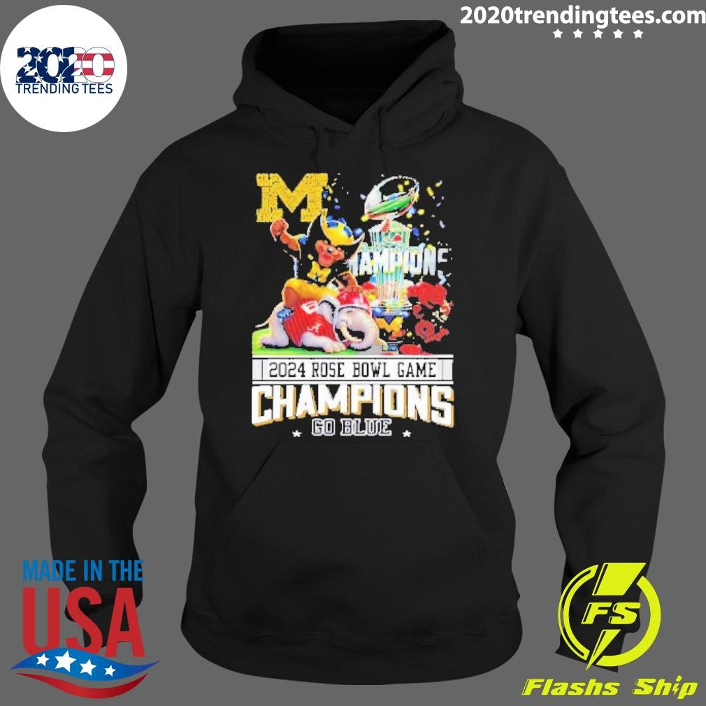 Top Rose Bowl Champions 2024 Michigan Wolverines - Adult & Kids T-Shirts, Sweatshirts & Hoodies apparel design preview 2