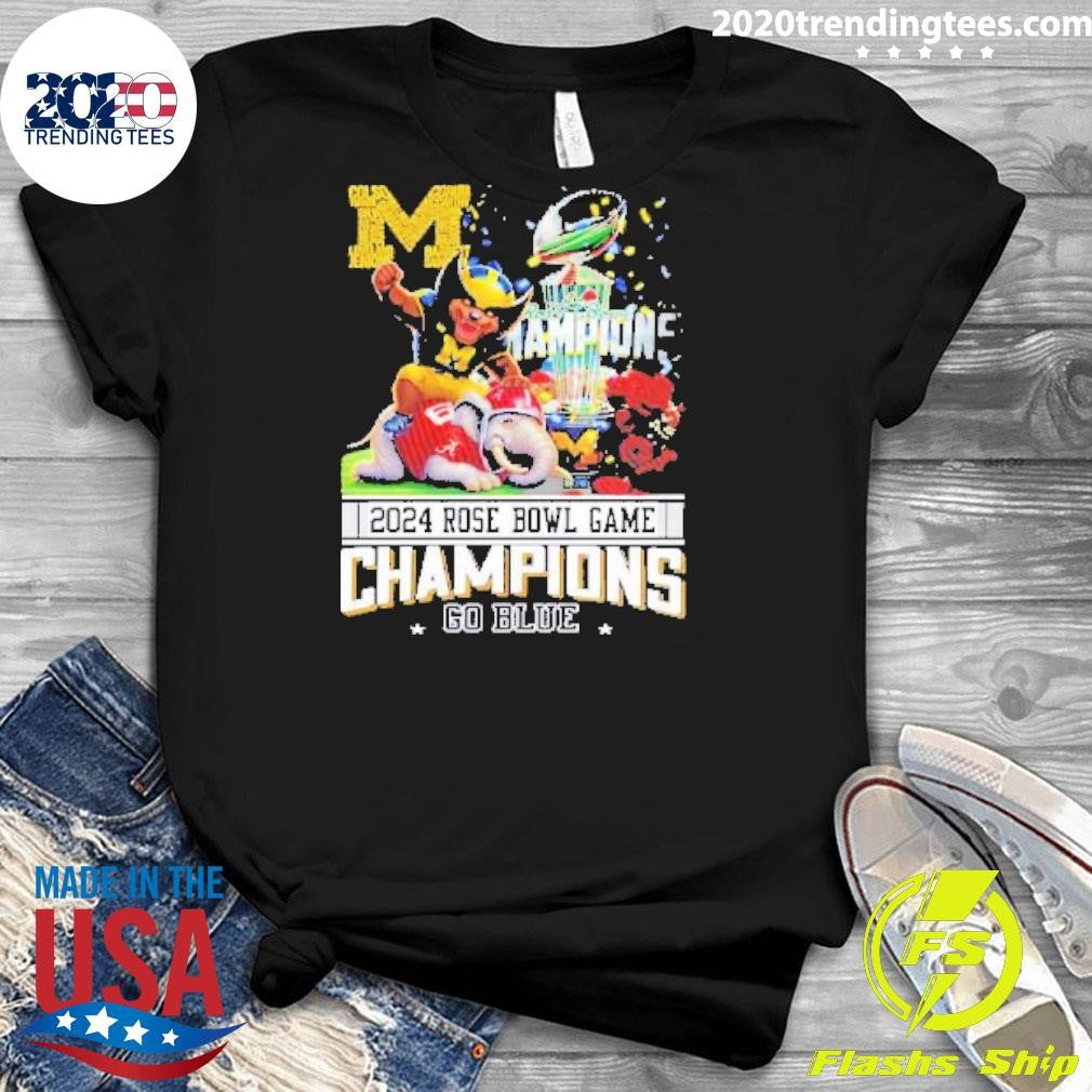 Top Rose Bowl Champions 2024 Michigan Wolverines - Adult & Kids T-Shirts, Sweatshirts & Hoodies apparel design preview 3