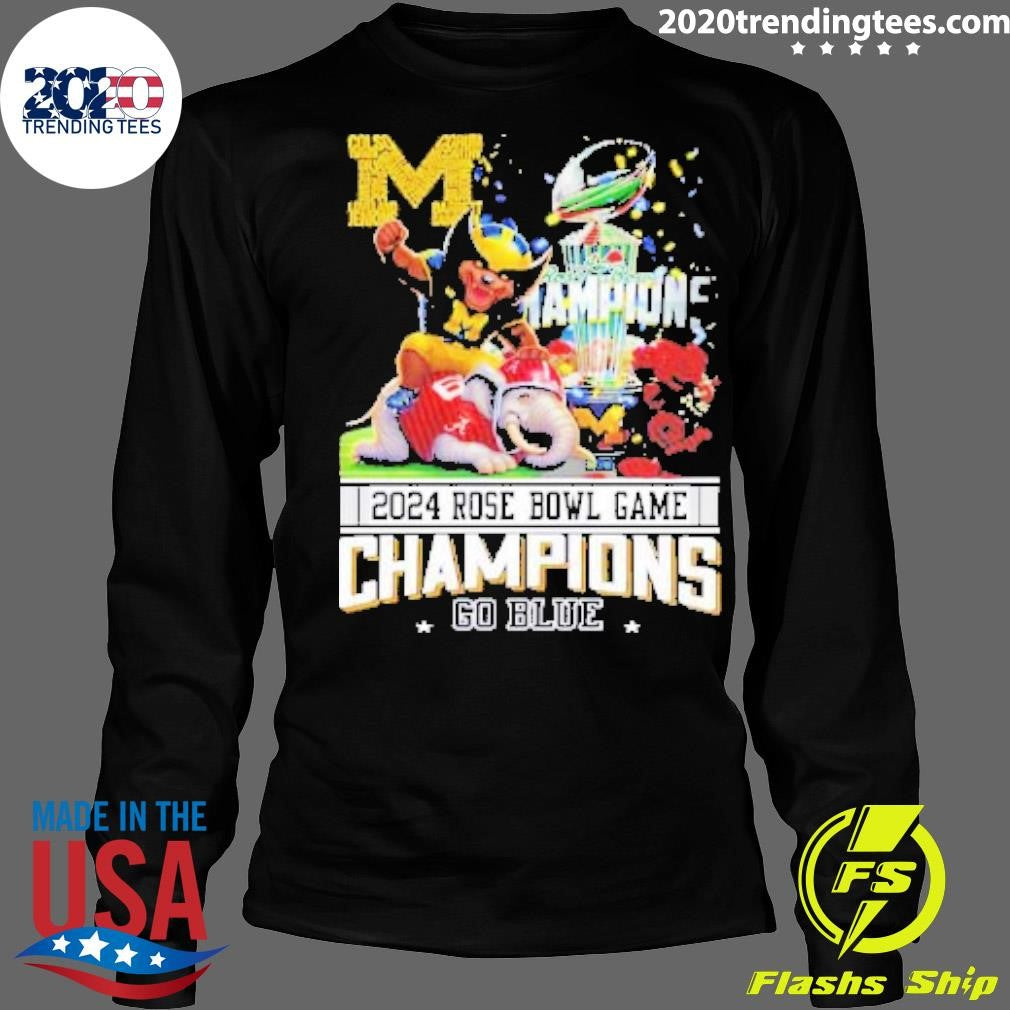 Top Rose Bowl Champions 2024 Michigan Wolverines - Adult & Kids T-Shirts, Sweatshirts & Hoodies apparel design preview 4