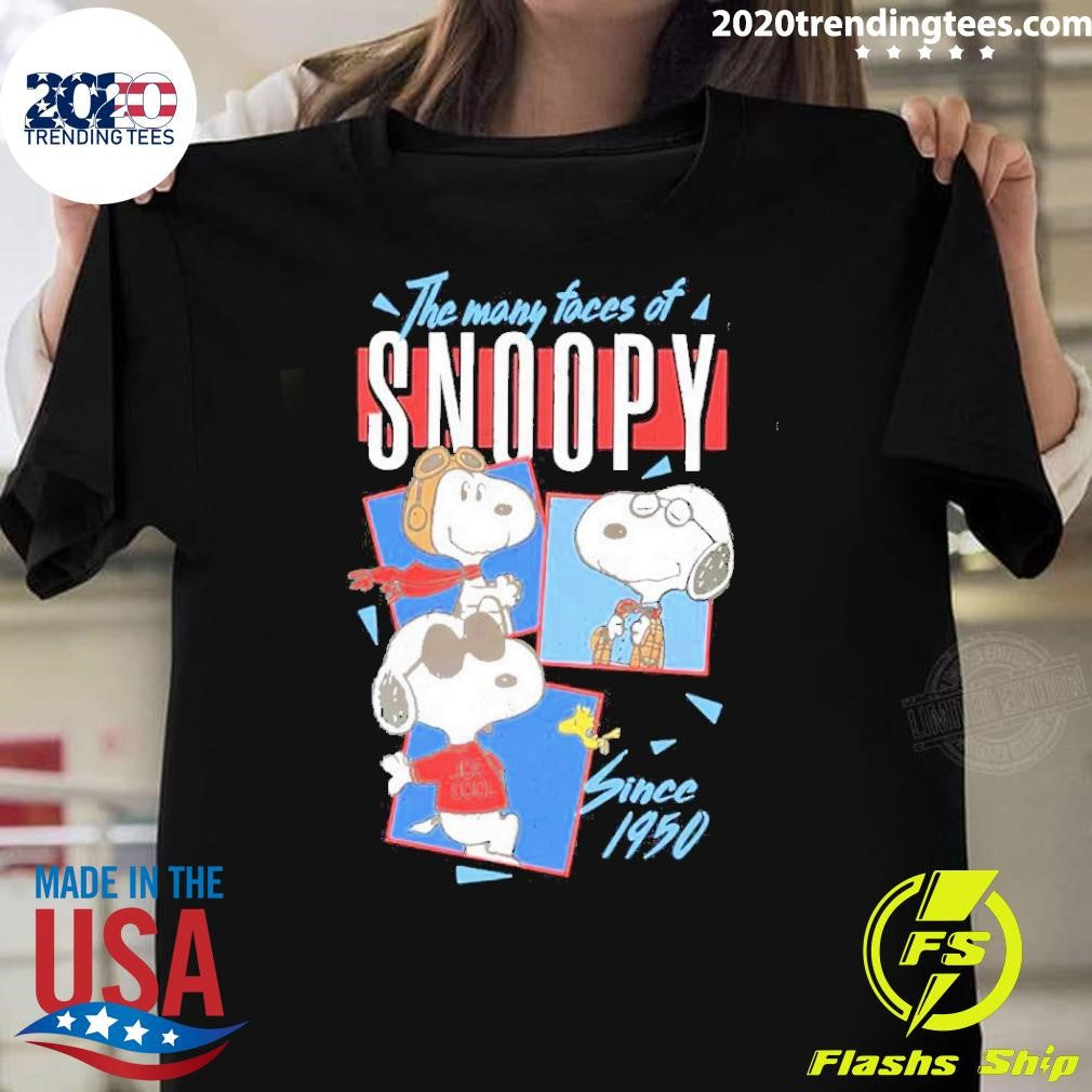Top Snoopy And Woodstock The Many Faces Of Since 1950 - Adult & Kids T-Shirts, Sweatshirts & Hoodies apparel design preview 1