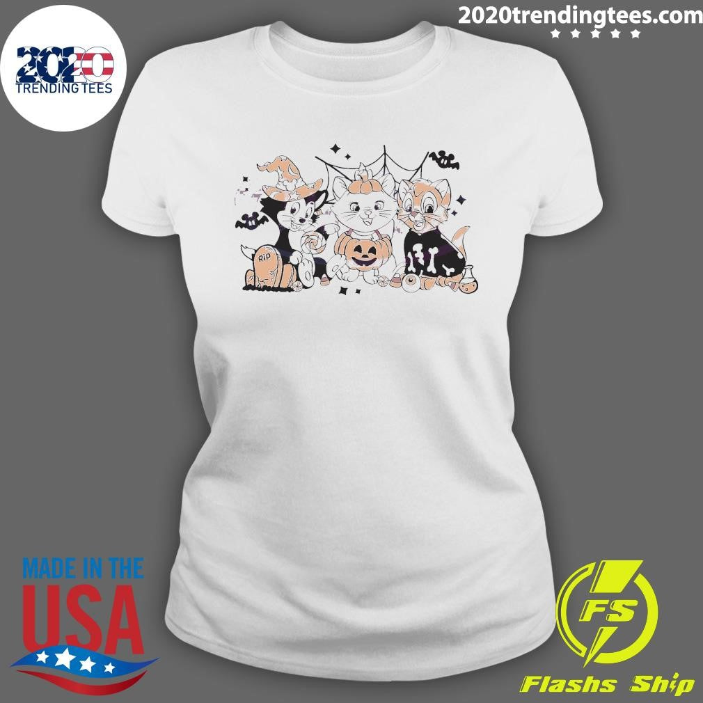 Top The Aristocats Marie Toulouse Berlioz Pumpkin - Adult & Kids T-Shirts, Sweatshirts & Hoodies apparel design preview 3