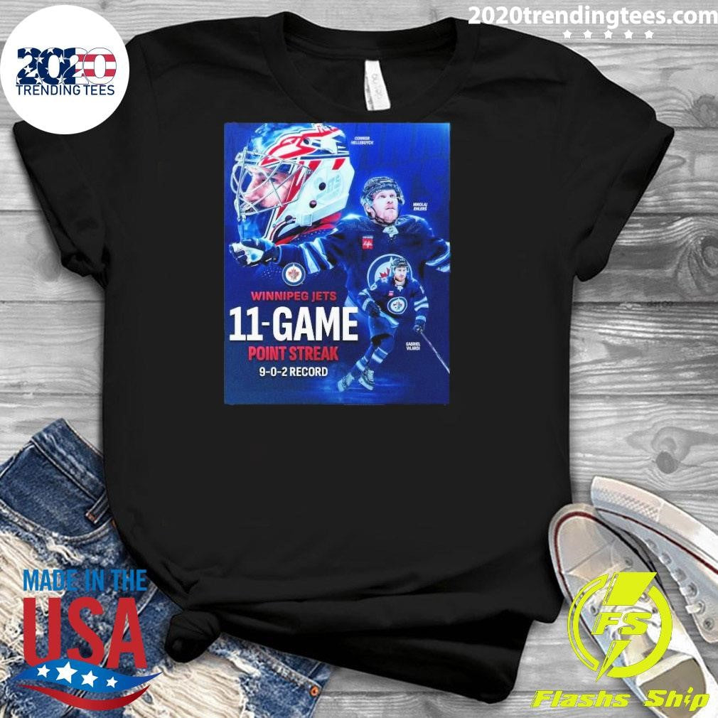 Top The Winnipeg Jets 11 Game Point Streak 9-0-2 - Adult & Kids T-Shirts, Sweatshirts & Hoodies apparel design preview 3