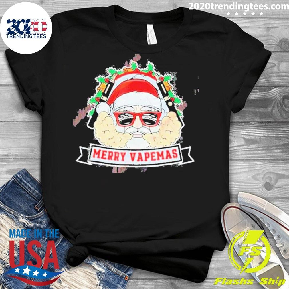 Top Vape Merry Vapemas Vaping Santa E-cigarette - Adult & Kids T-Shirts, Sweatshirts & Hoodies apparel design preview 3