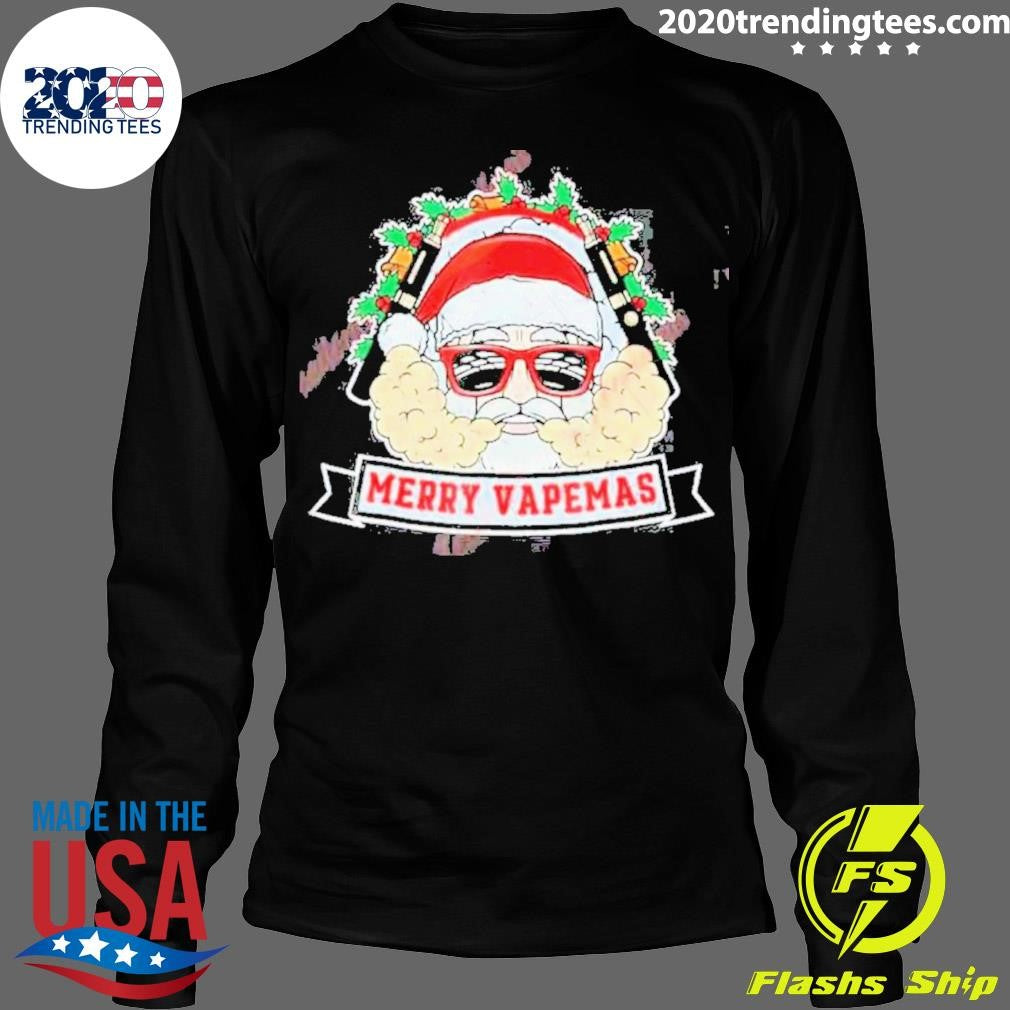 Top Vape Merry Vapemas Vaping Santa E-cigarette - Adult & Kids T-Shirts, Sweatshirts & Hoodies apparel design preview 4