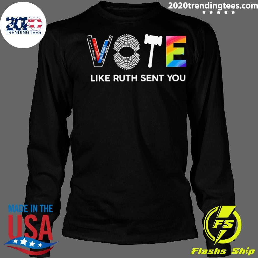 Top Vote Like Ruth Sent You 3 4 Sleeve Raglan - Adult & Kids T-Shirts, Sweatshirts & Hoodies apparel design preview 4