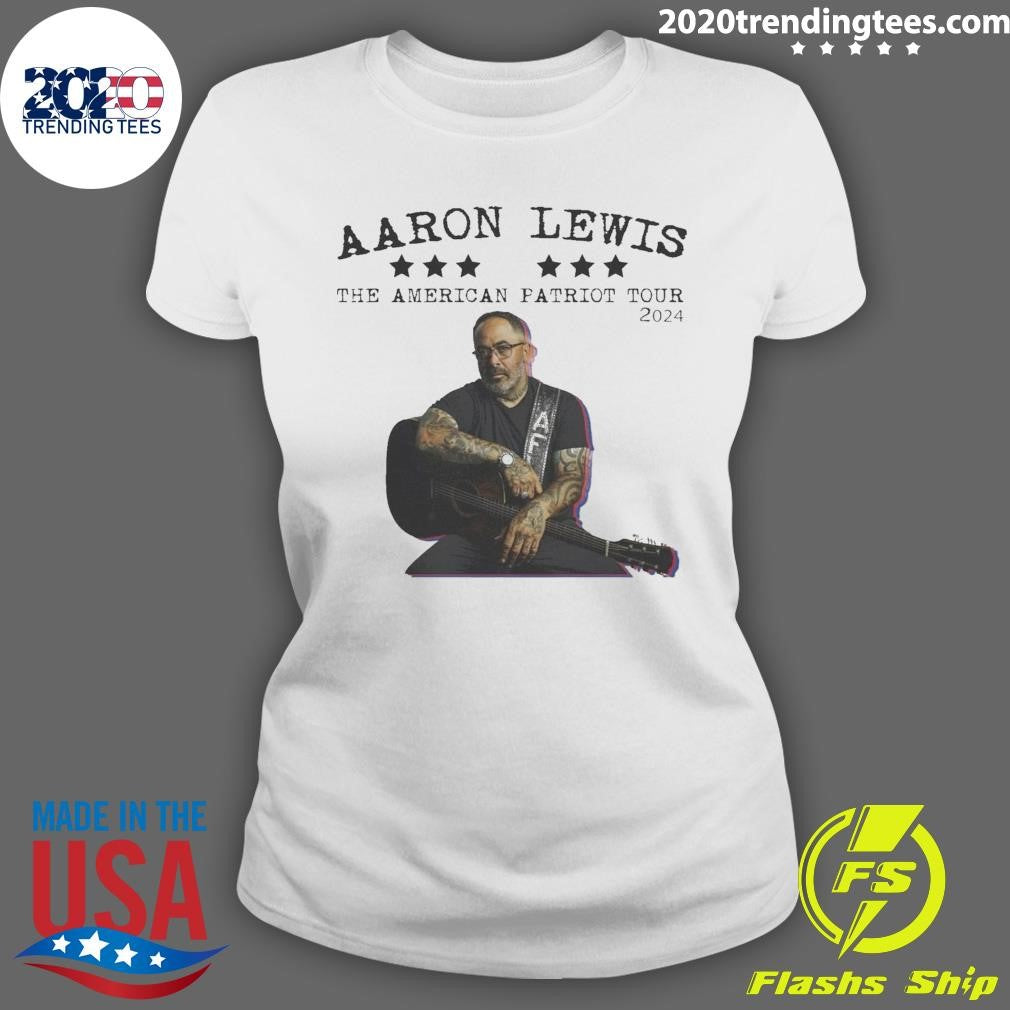 Top aaron Lewis The American Patriot 2024 Tour - Adult & Kids T-Shirts, Sweatshirts & Hoodies apparel design preview 3