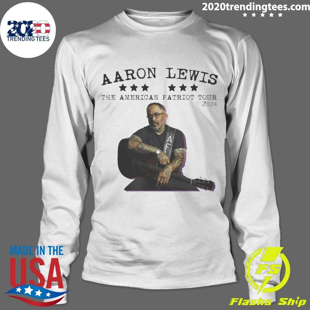 Top aaron Lewis The American Patriot 2024 Tour - Adult & Kids T-Shirts, Sweatshirts & Hoodies apparel design preview 4