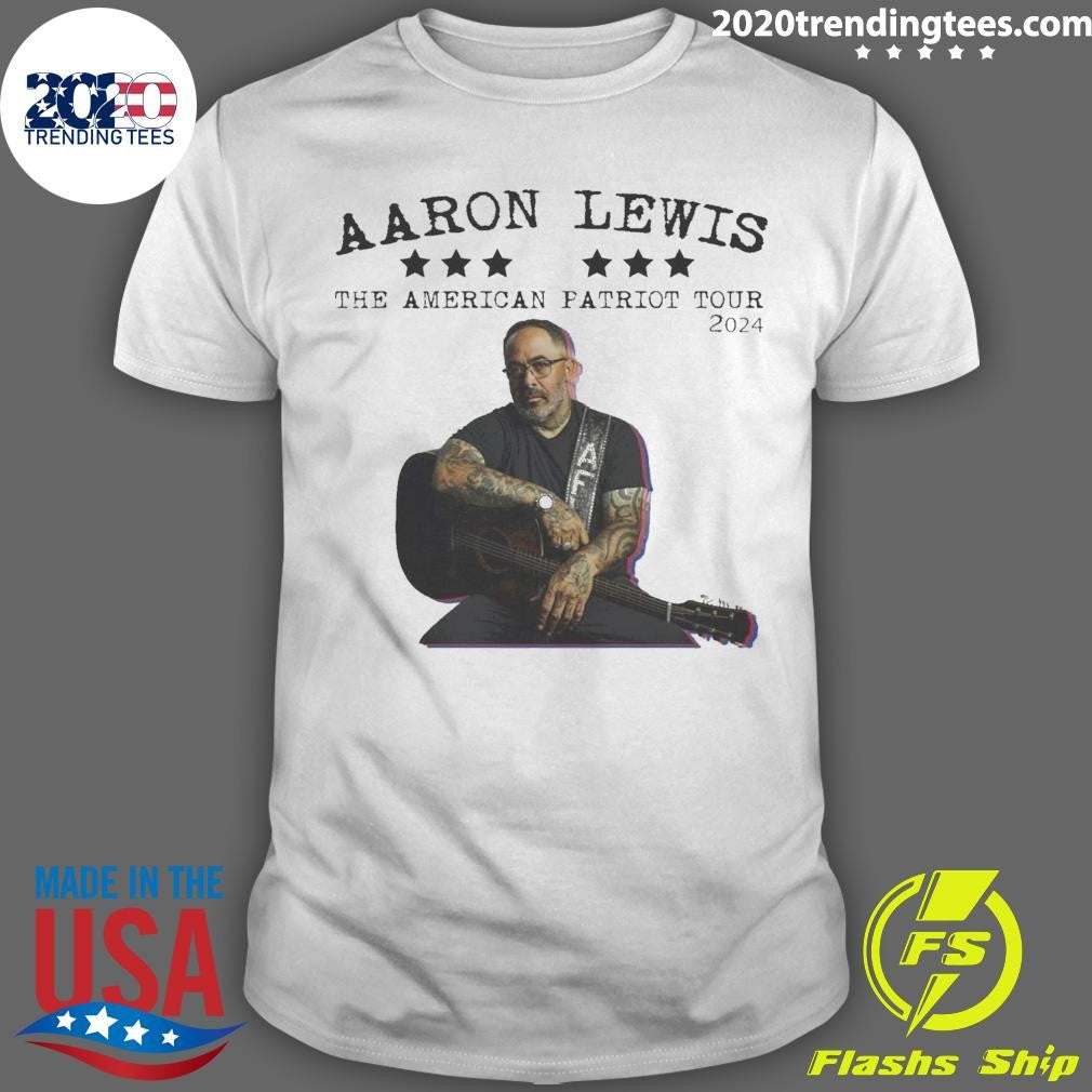 Top aaron Lewis The American Patriot 2024 Tour - Adult & Kids T-Shirts, Sweatshirts & Hoodies apparel design preview 1