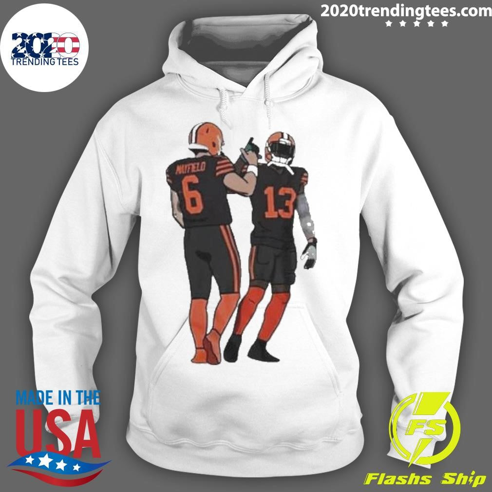 Top browns Baker Mayfield And Odell Beckham Jr - Adult & Kids T-Shirts, Sweatshirts & Hoodies apparel design preview 2