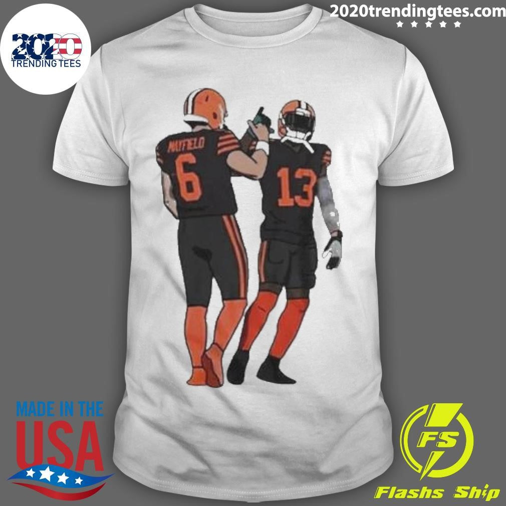 Top browns Baker Mayfield And Odell Beckham Jr - Adult & Kids T-Shirts, Sweatshirts & Hoodies apparel design preview 1