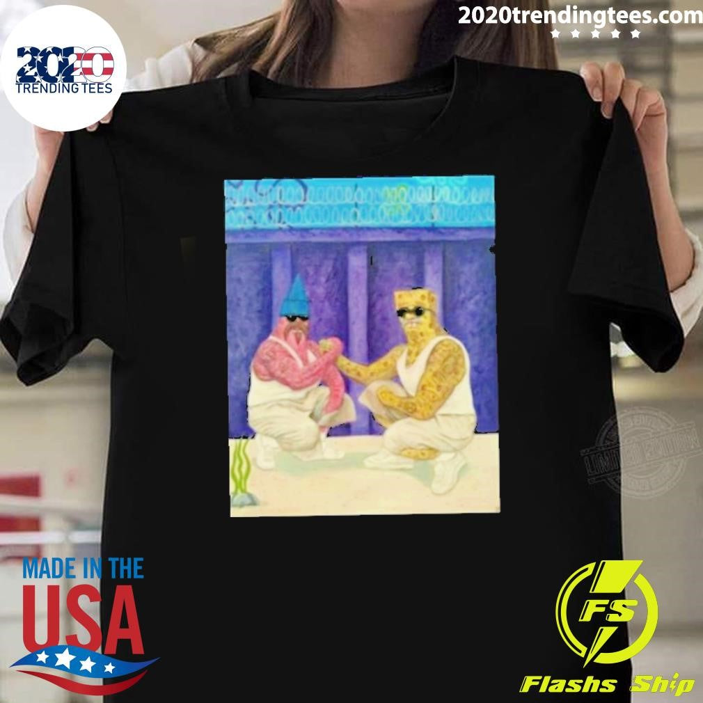 Top cholobob Spongebob And Pinhead Vato Shakin - Adult & Kids T-Shirts, Sweatshirts & Hoodies apparel design preview 1