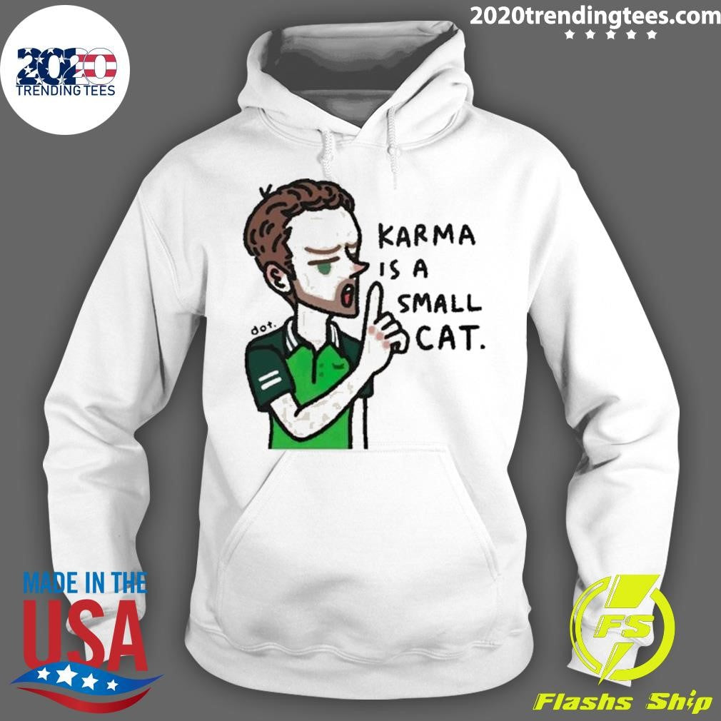 Top daniil Medvedev Karma Is A Small Cat - Adult & Kids T-Shirts, Sweatshirts & Hoodies apparel design preview 2