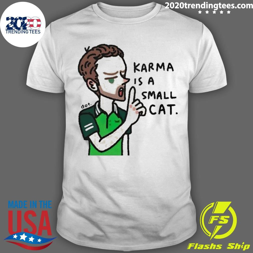 Top daniil Medvedev Karma Is A Small Cat - Adult & Kids T-Shirts, Sweatshirts & Hoodies apparel design preview 1