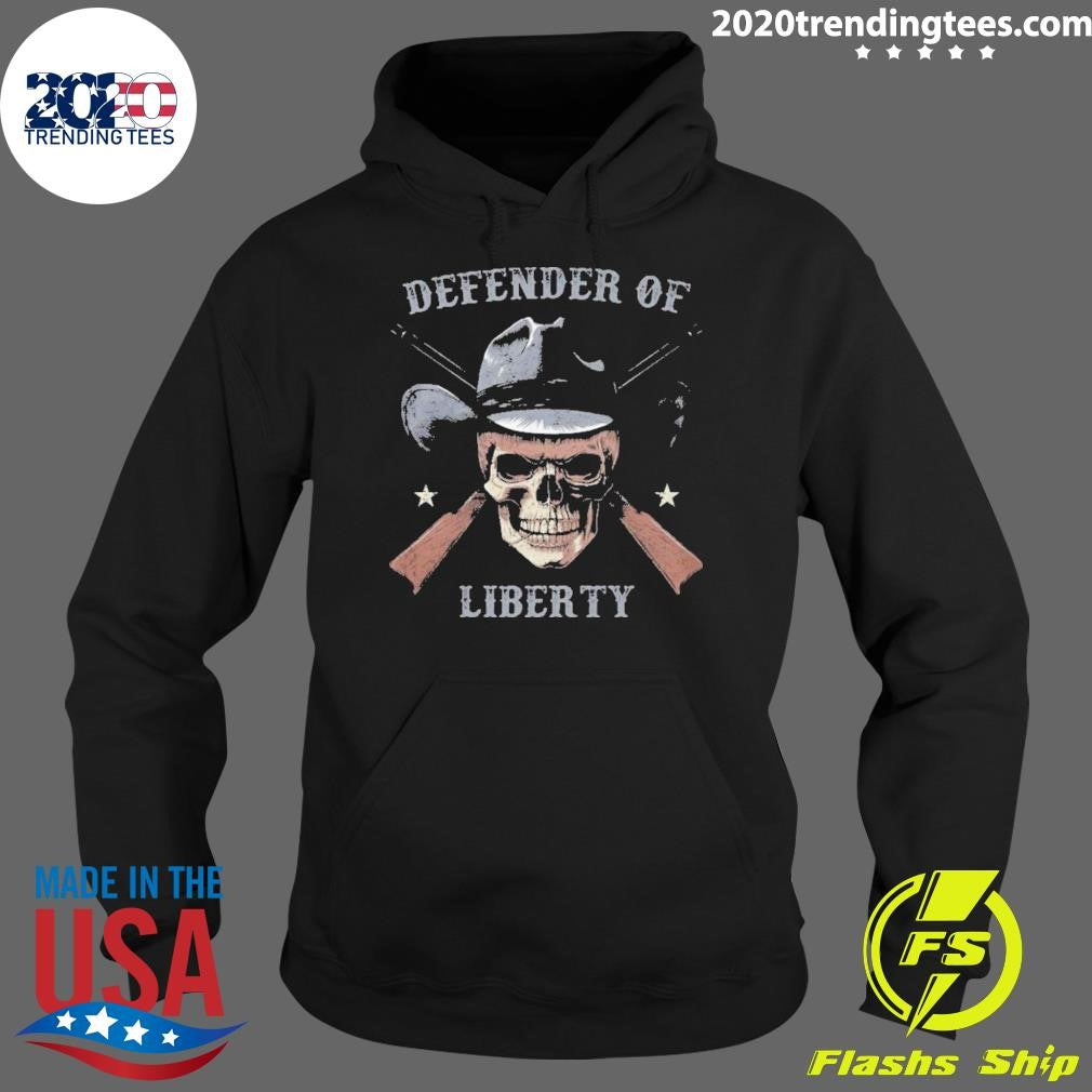 Top defender Of Liberty Skull Gun - Adult & Kids T-Shirts, Sweatshirts & Hoodies apparel design preview 2