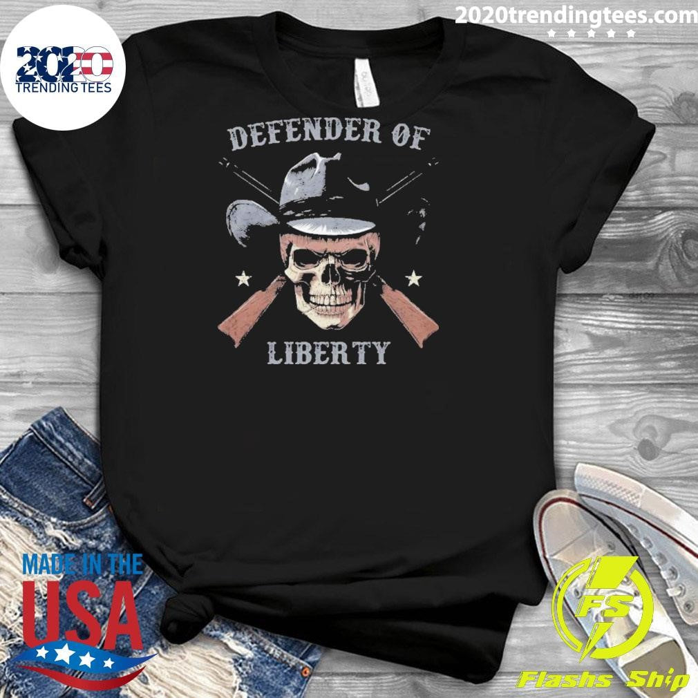 Top defender Of Liberty Skull Gun - Adult & Kids T-Shirts, Sweatshirts & Hoodies apparel design preview 3