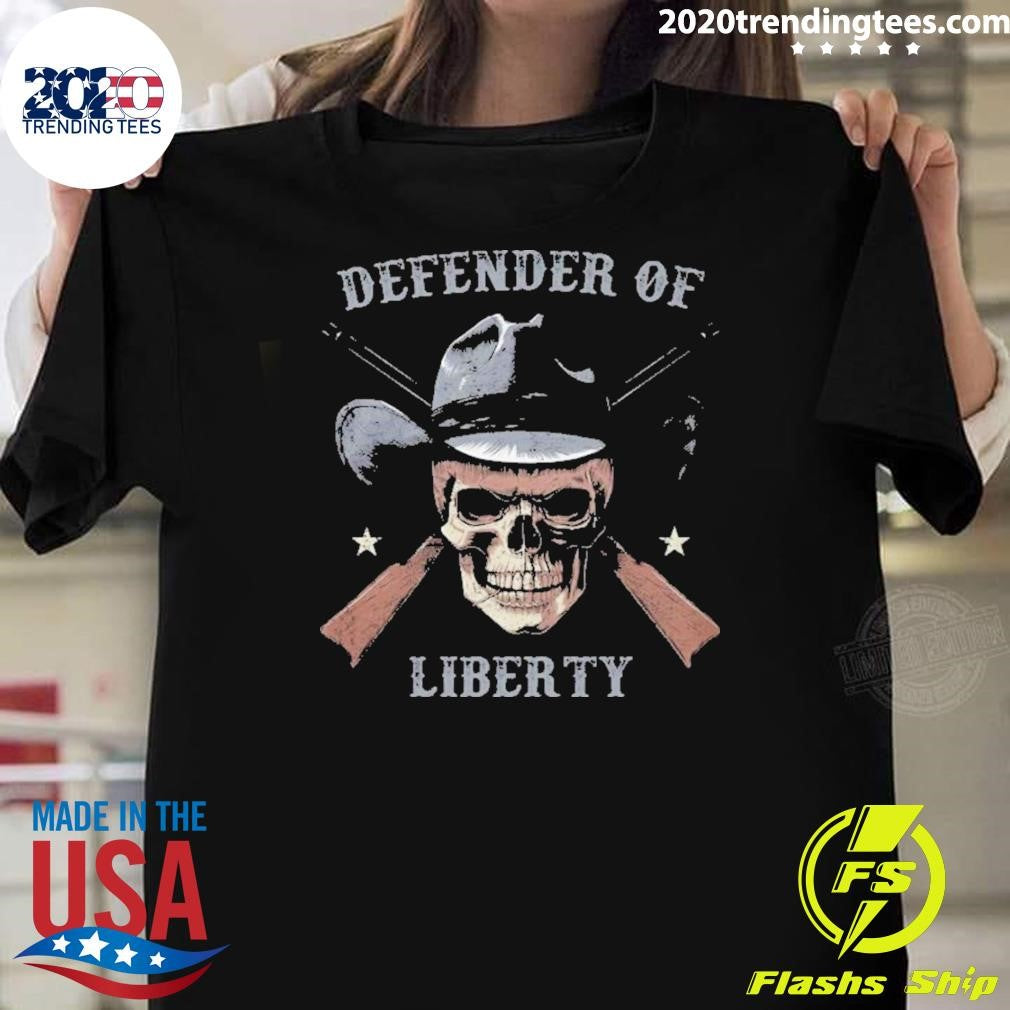 Top defender Of Liberty Skull Gun - Adult & Kids T-Shirts, Sweatshirts & Hoodies apparel design preview 1