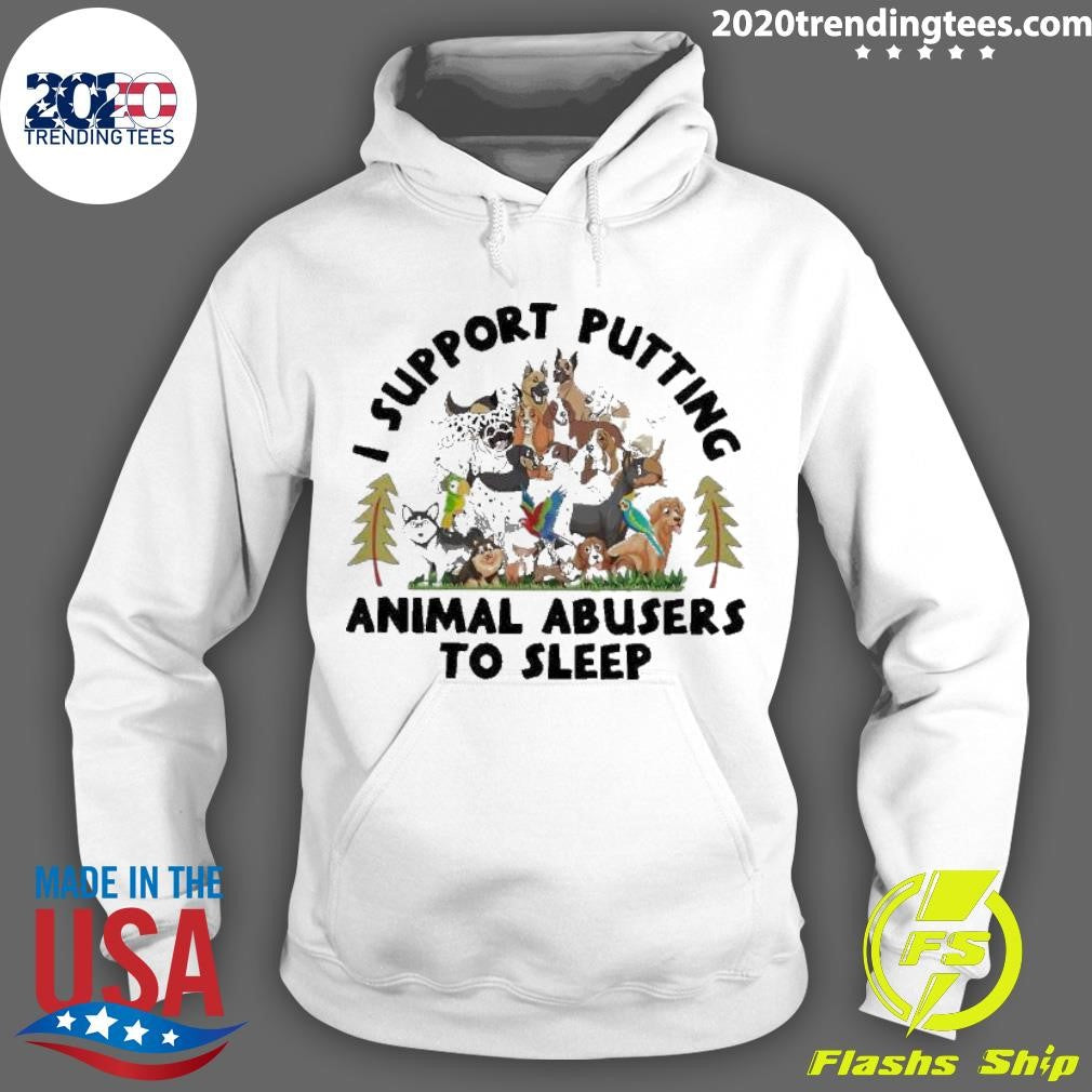Top dogs I Support Putting Animal Abusers To Sleep - Adult & Kids T-Shirts, Sweatshirts & Hoodies apparel design preview 2