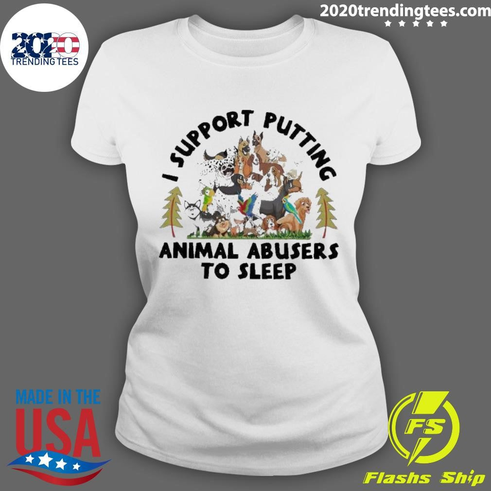 Top dogs I Support Putting Animal Abusers To Sleep - Adult & Kids T-Shirts, Sweatshirts & Hoodies apparel design preview 3