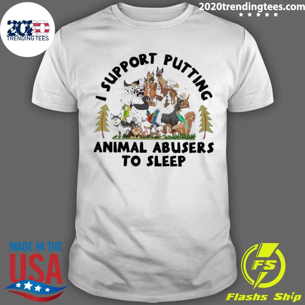 Top dogs I Support Putting Animal Abusers To Sleep - Adult & Kids T-Shirts, Sweatshirts & Hoodies apparel design preview 1