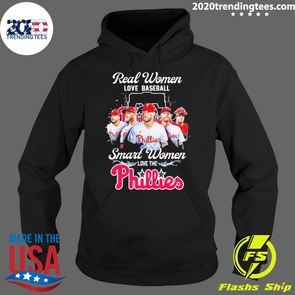 Top real Women Love Baseball Smart The Philadelphia - Adult & Kids T-Shirts, Sweatshirts & Hoodies apparel design preview 2