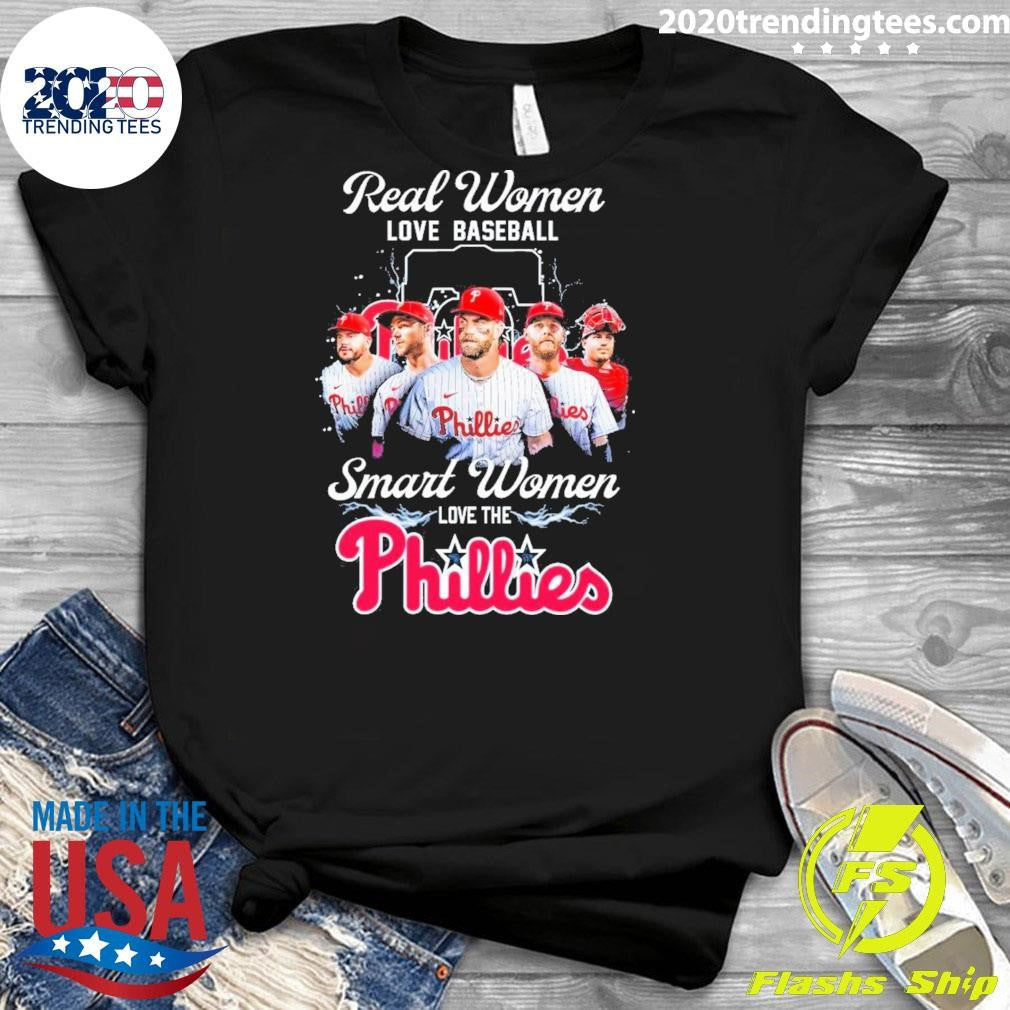 Top real Women Love Baseball Smart The Philadelphia - Adult & Kids T-Shirts, Sweatshirts & Hoodies apparel design preview 3