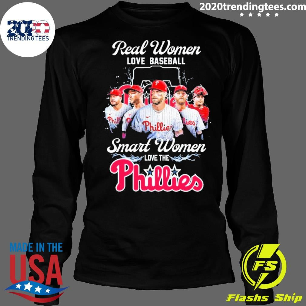 Top real Women Love Baseball Smart The Philadelphia - Adult & Kids T-Shirts, Sweatshirts & Hoodies apparel design preview 4