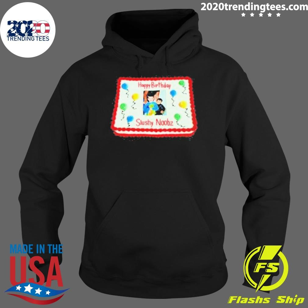 Top slushy Noobz Birthday Cake - Adult & Kids T-Shirts, Sweatshirts & Hoodies apparel design preview 2