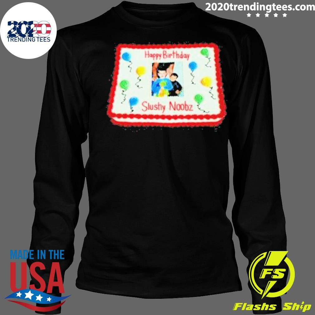 Top slushy Noobz Birthday Cake - Adult & Kids T-Shirts, Sweatshirts & Hoodies apparel design preview 4