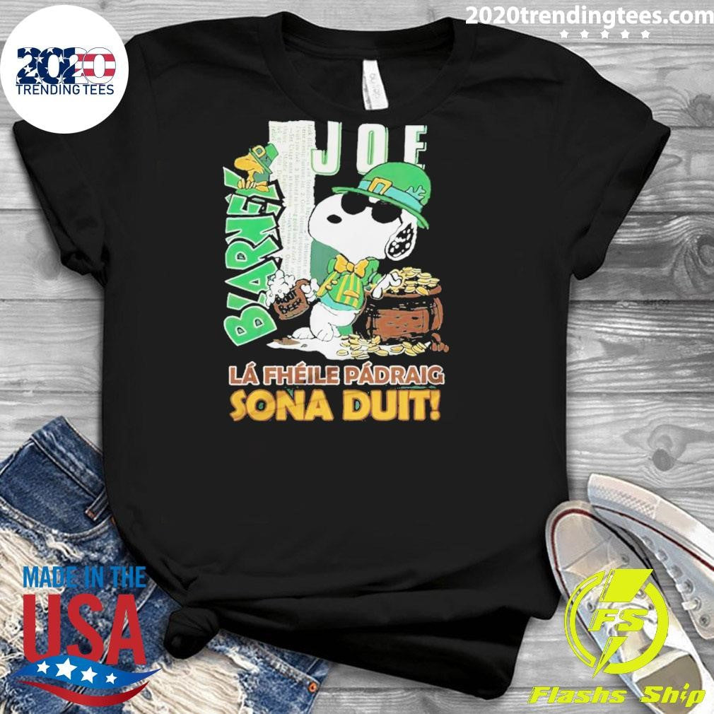 Top snoopy St. Patrick's Day Cheer - Adult & Kids T-Shirts, Sweatshirts & Hoodies apparel design preview 3