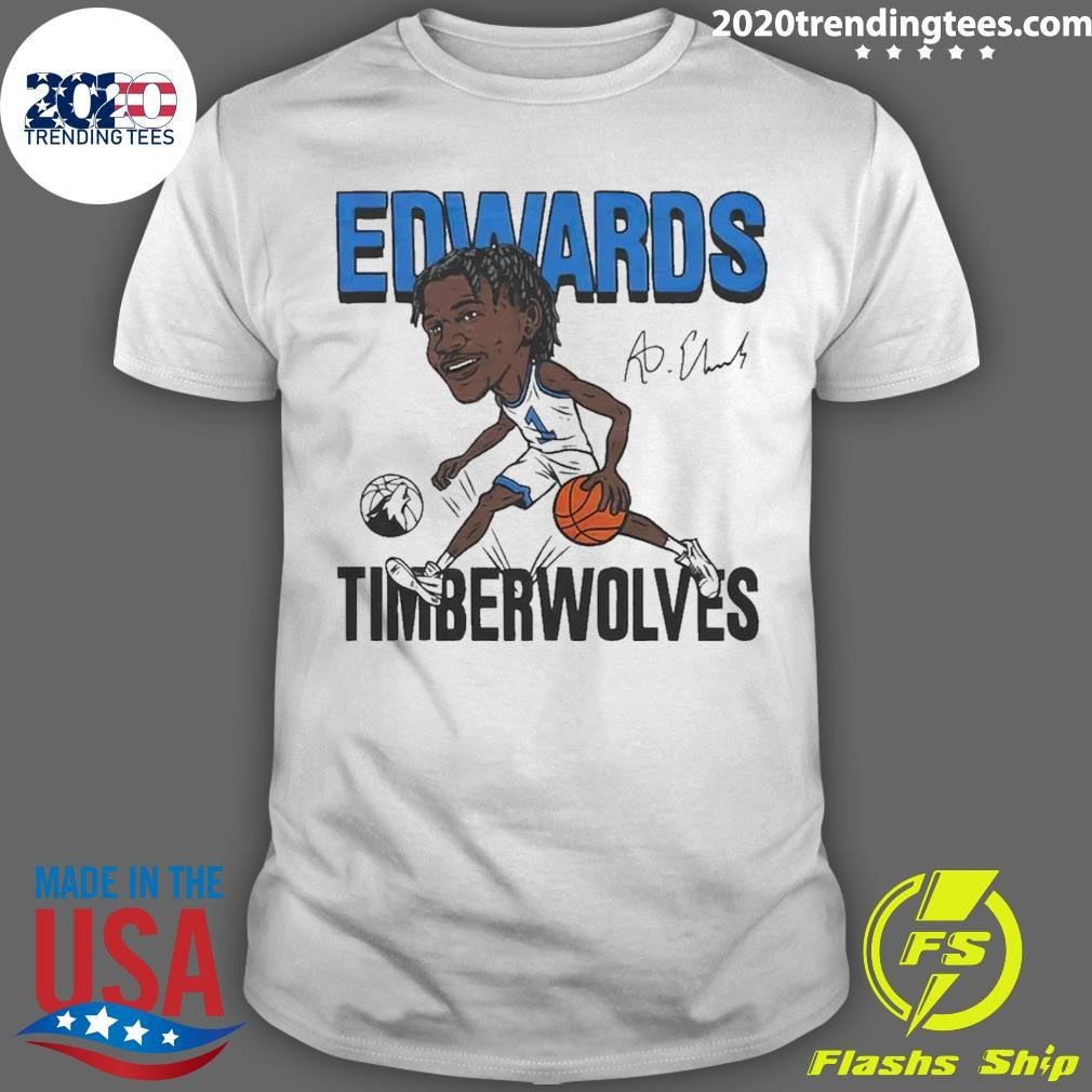 Top timberwolves Anthony Edwards Signature 2024 - Adult & Kids T-Shirts, Sweatshirts & Hoodies apparel design preview 1