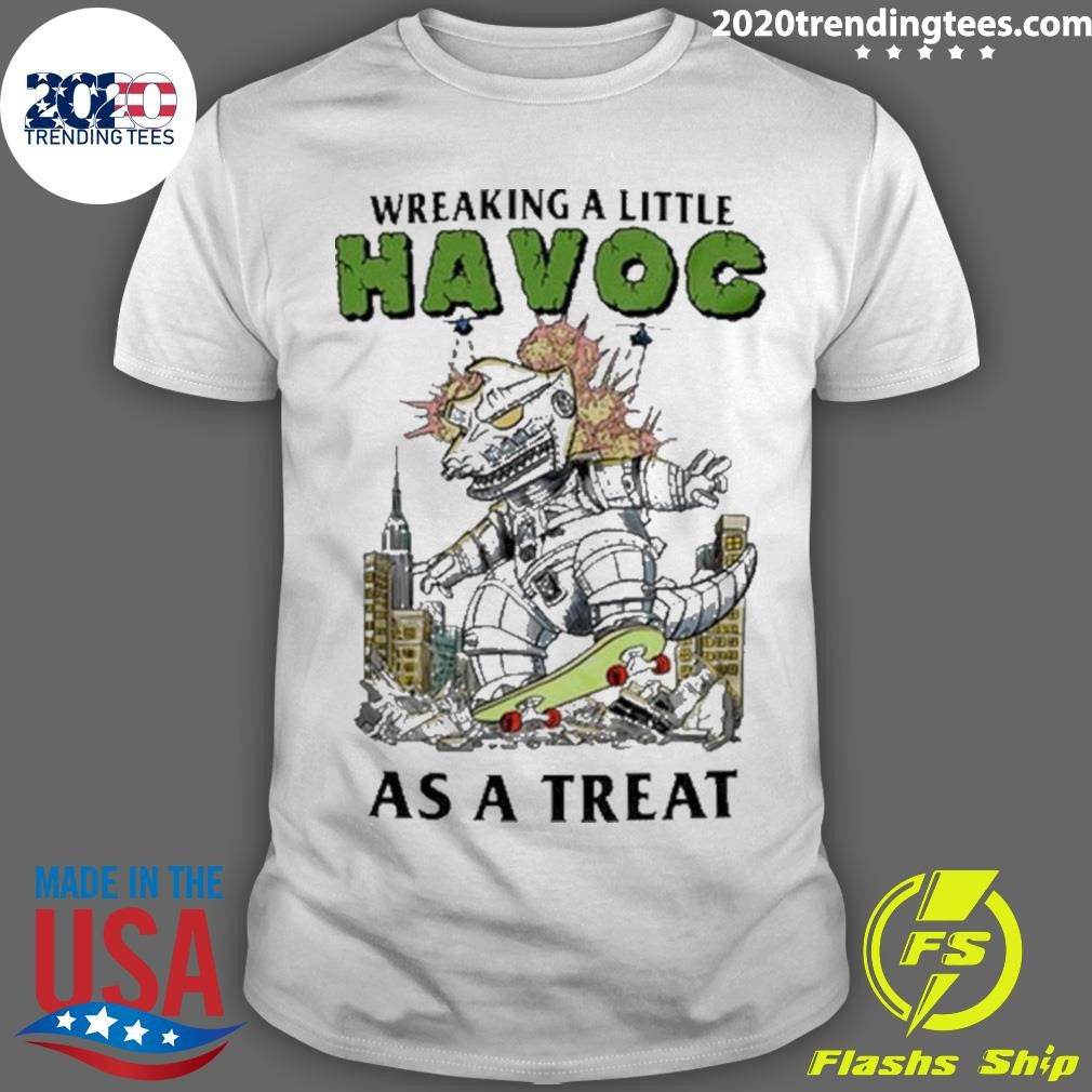 Top wreaking A Little Havoc As Treat - Adult & Kids T-Shirts, Sweatshirts & Hoodies apparel design preview 1