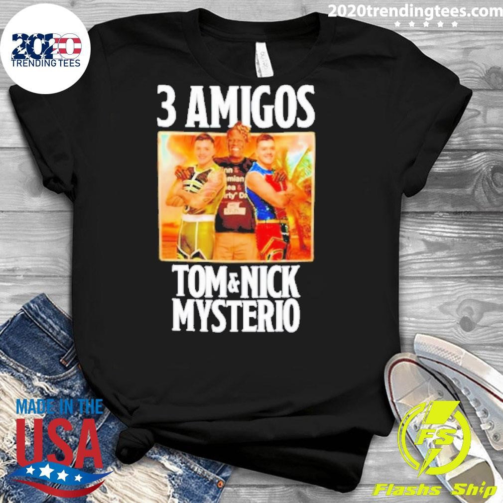 Top wwe 3 Amigos Tom And Nick Mysterio - Adult & Kids T-Shirts, Sweatshirts & Hoodies apparel design preview 3