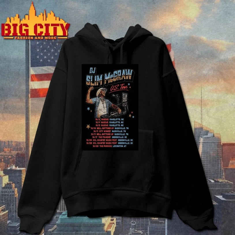 Tour DJ Slim McGraw 2025 Poster - Adult & Kids T-Shirts, Sweatshirts & Hoodies apparel design preview 2