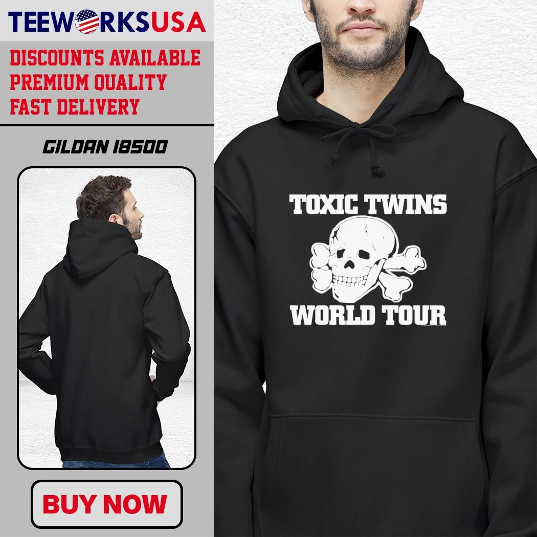 Toxic Twins Skull world tour - Adult & Kids T-Shirts, Sweatshirts & Hoodies apparel design preview 2