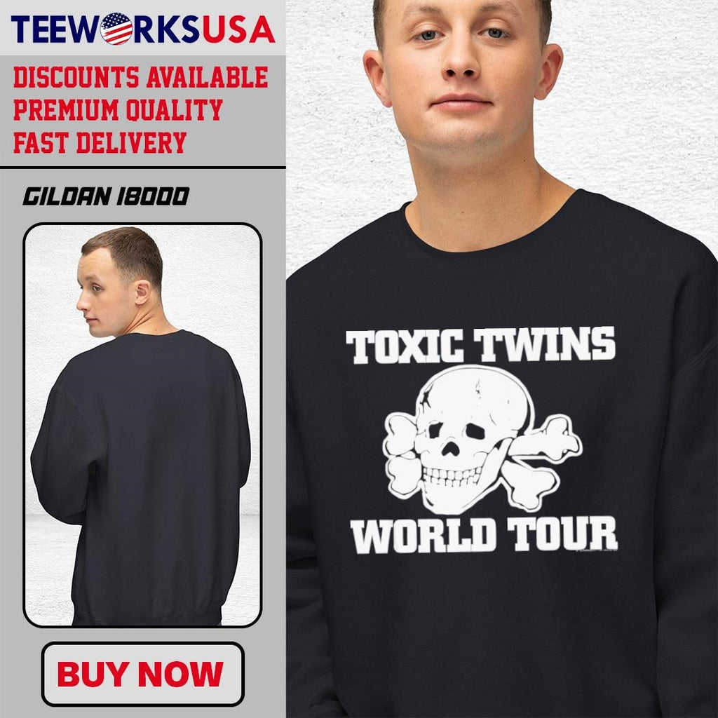 Toxic Twins Skull world tour - Adult & Kids T-Shirts, Sweatshirts & Hoodies apparel design preview 3
