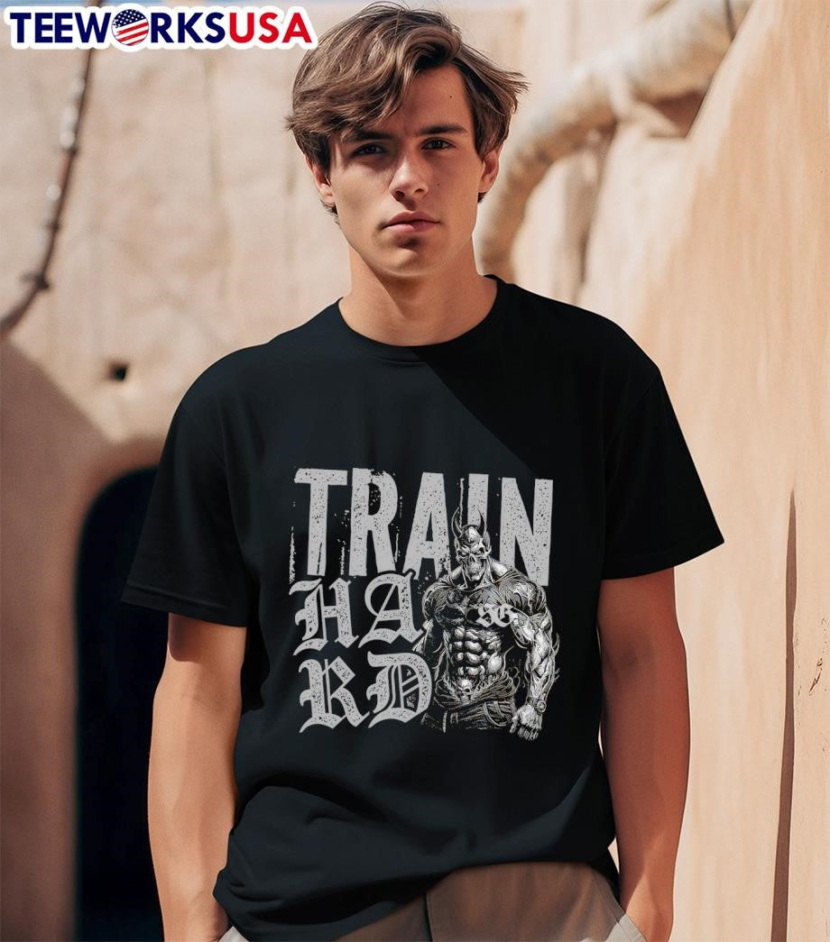 Train Hard devil retro - Adult & Kids T-Shirts, Sweatshirts & Hoodies apparel design preview 1
