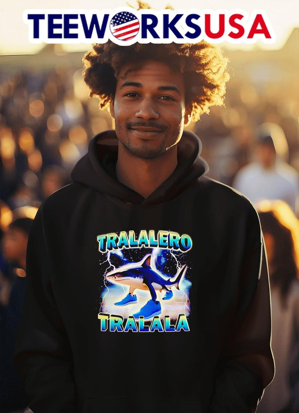 Tralalero Tralala funny shark - Adult & Kids T-Shirts, Sweatshirts & Hoodies apparel design preview 2