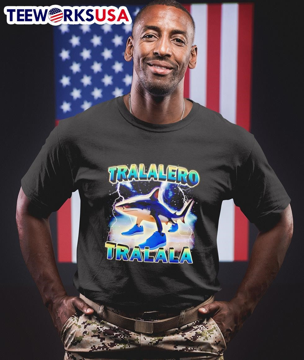 Tralalero Tralala funny shark - Adult & Kids T-Shirts, Sweatshirts & Hoodies apparel design preview 1