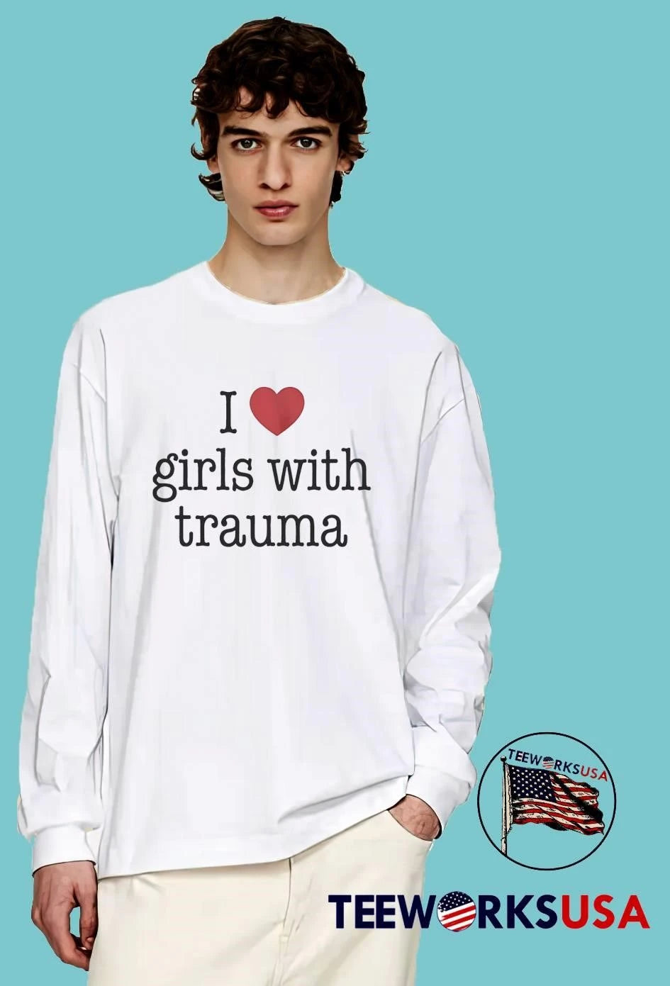 Trauma Survivor Gift I Love Girls with - Adult & Kids T-Shirts, Sweatshirts & Hoodies apparel design preview 3