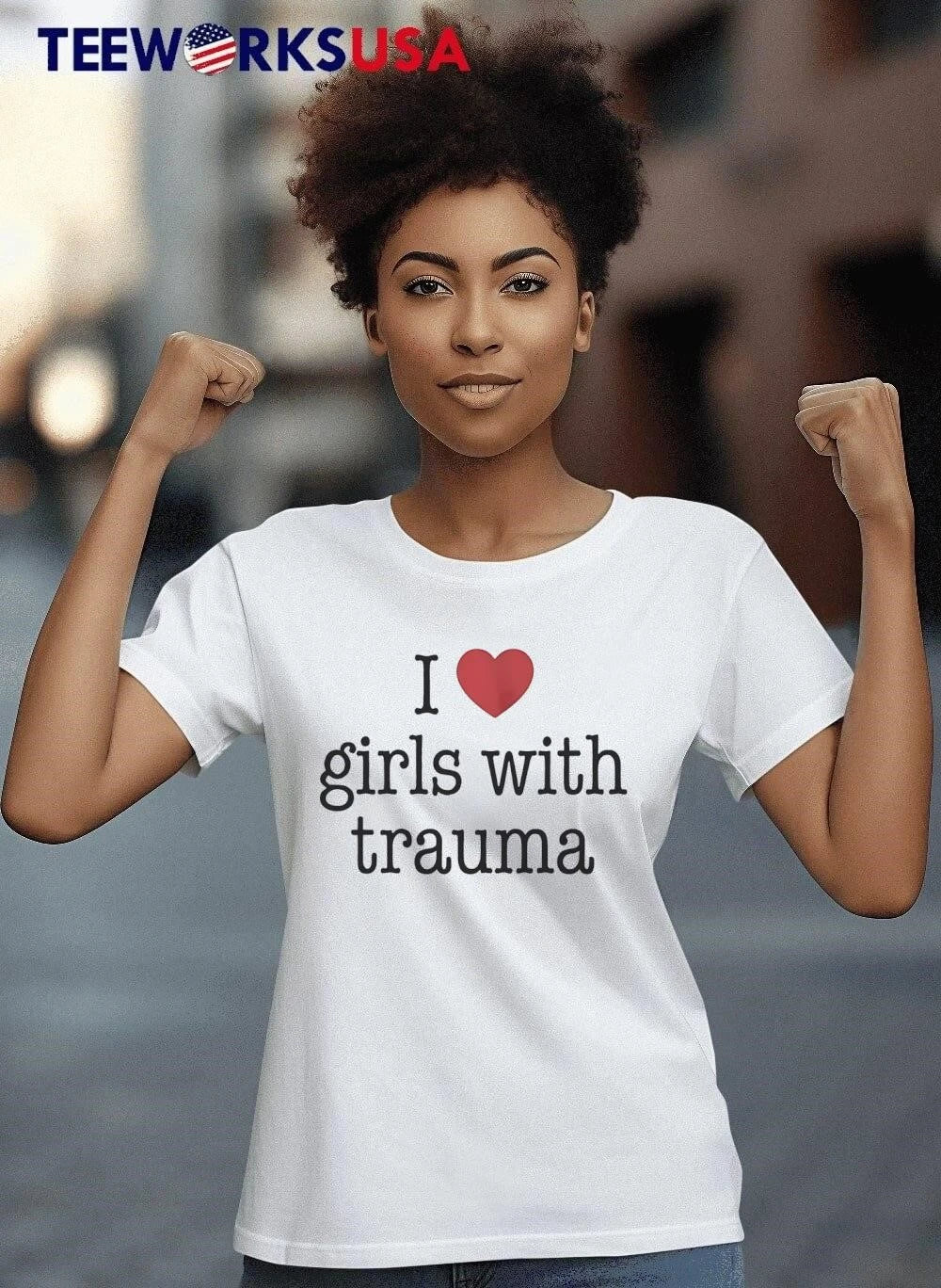 Trauma Survivor Gift I Love Girls with - Adult & Kids T-Shirts, Sweatshirts & Hoodies apparel design preview 6