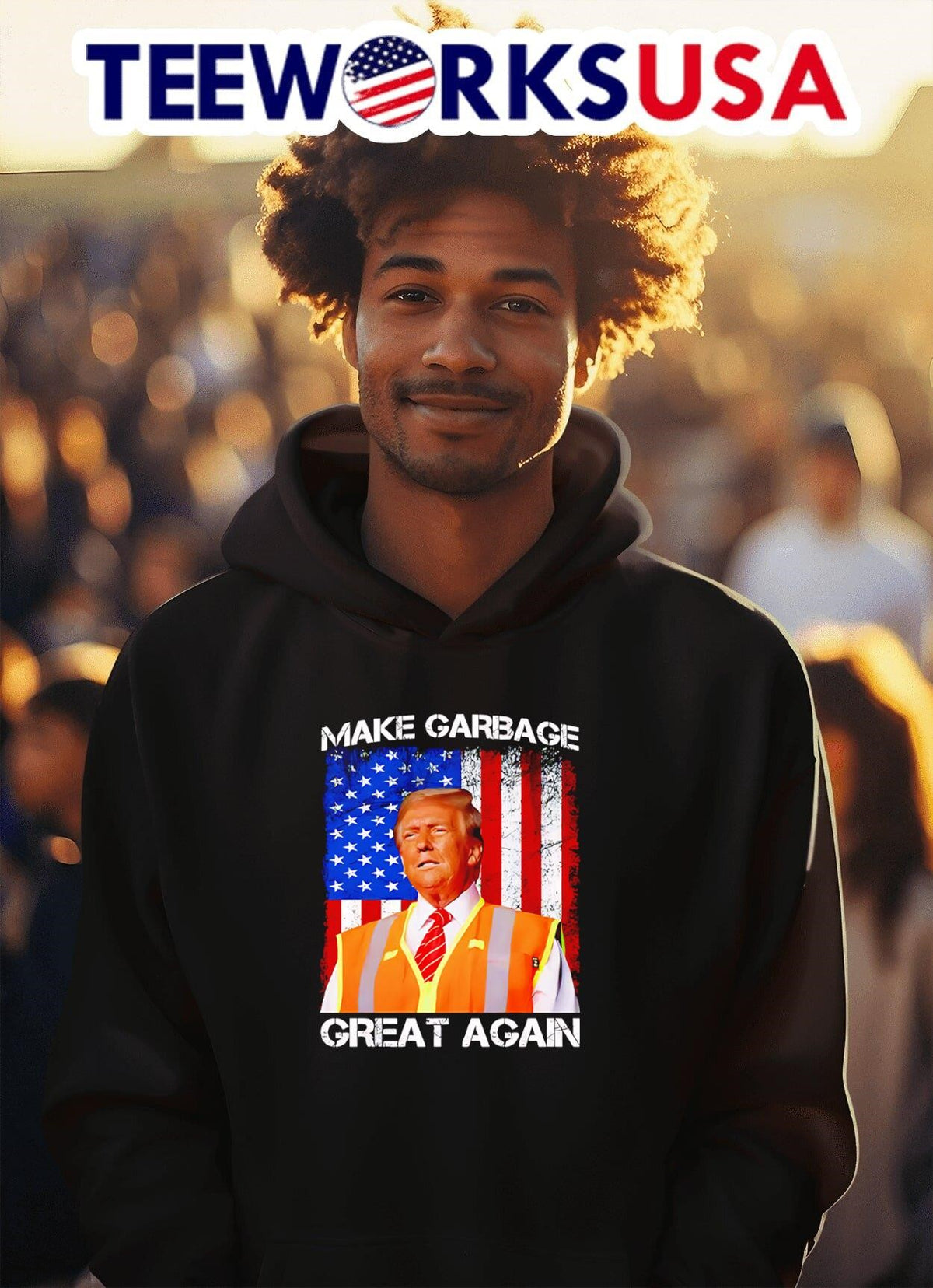 Trump 2024 make garbage great again - Adult & Kids T-Shirts, Sweatshirts & Hoodies apparel design preview 2