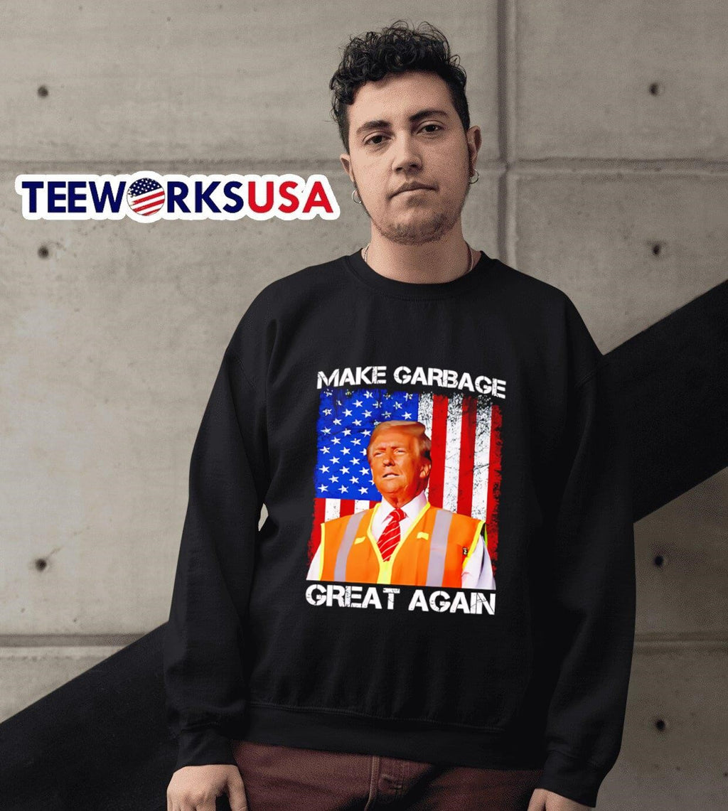 Trump 2024 make garbage great again - Adult & Kids T-Shirts, Sweatshirts & Hoodies apparel design preview 3